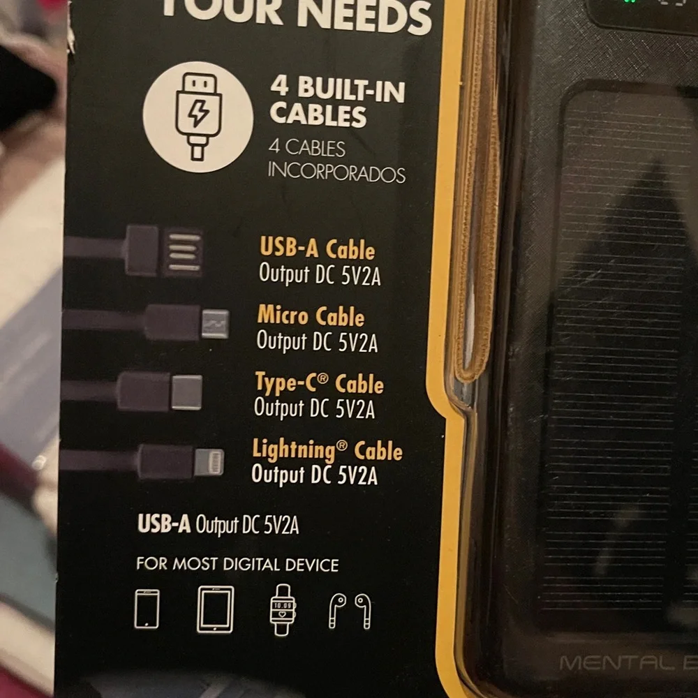 Mental Beats Black Solar Power Bank 10000mAh